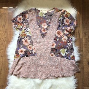Anthropologie En Elle Verina Peplum Top